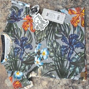 Size 6-12 Months Tropical Gray Kids Short Sleeve Tee